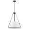Nuvo Brewster 3-Light Pendant, Black, White Metal Shade 60/7697 - alternate 1